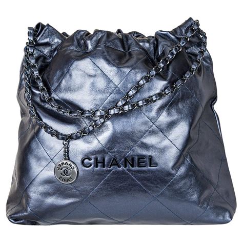 chanel 22 metallic blue